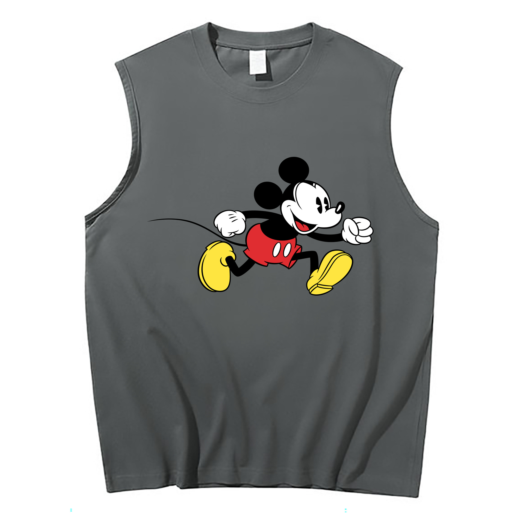 ミッキーマウス Mickey Mouse コットン100％タンクトップ（フロントプリント）